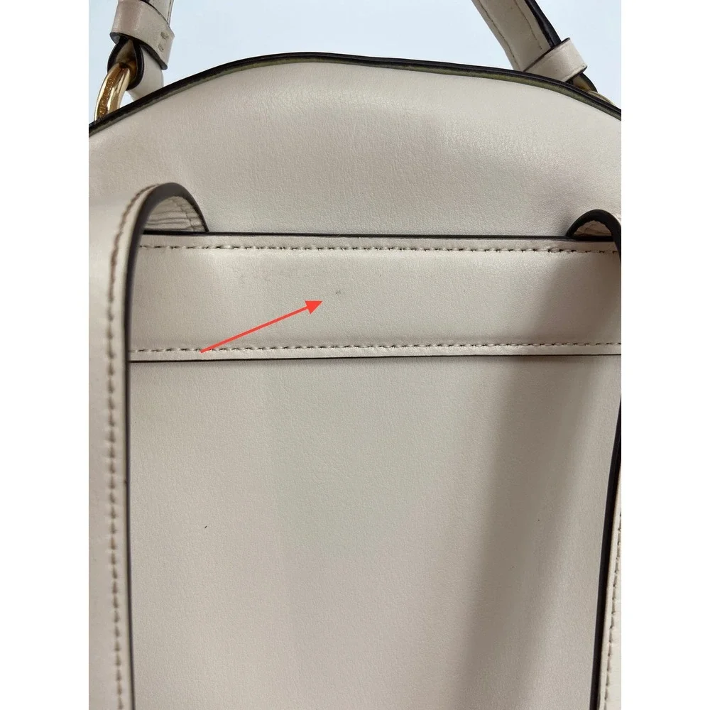 Coach Jordyn Backpack Chalk White Perforated Signature Leather Bag F72645